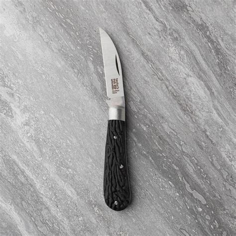 Sheffield Made Tacklers Pocket Knife Black Imitation Stag 2½ 6