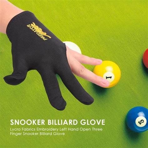 Snooker Billiard Cue Glove Spandex Left Hand Open Three Finger Glove