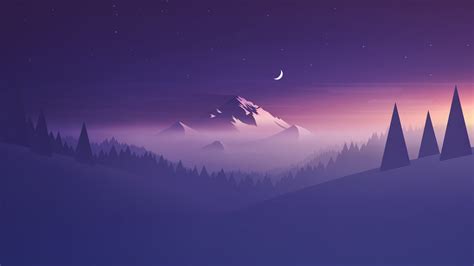 Wallpaper Minimalism Mountains Artwork Landscape 1920x1080 Gf1221 1793357 Hd