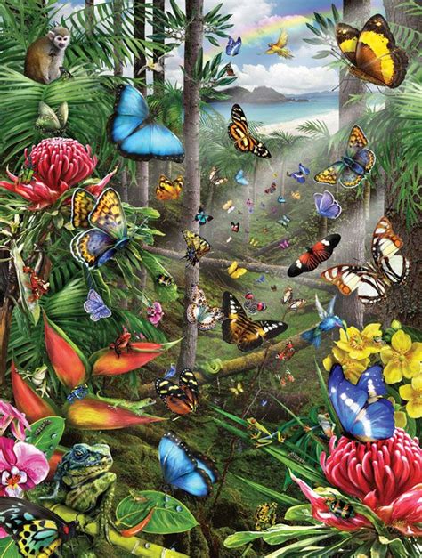 Butterfly Tropics 500 Pieces Sunsout Puzzle Warehouse Butterfly