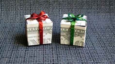My Money T Box Christmas Ts Dollar Origami Tutorial Diy By