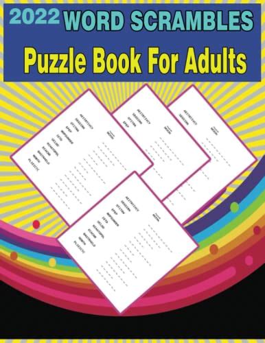 2022 Word Scramble Puzzle Book For Adults Large Print Word Jumbles