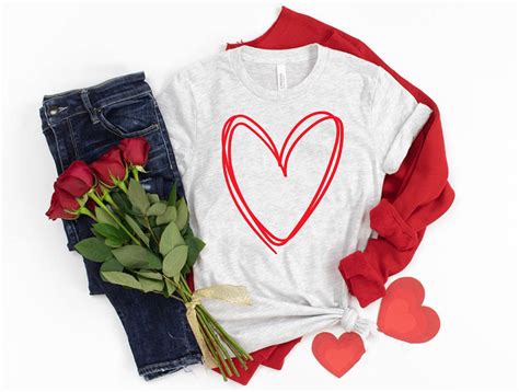 Cute Valentines Day Shirt Women Valentines Heart Shirt Etsy