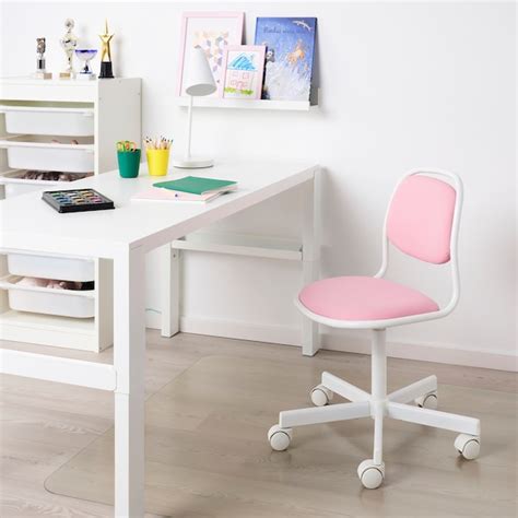 Desks and tables chairs workspace storage desk accessories bookcases. ÖRFJÄLL Children's desk chair - white, Vissle pink - IKEA