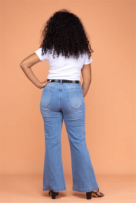 Sass Katie Flare Jeans Indigo Wash Orange Sherbet Orange Sherbet Boutique