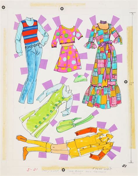 1973 Brady Bunch Paper Doll Artwork