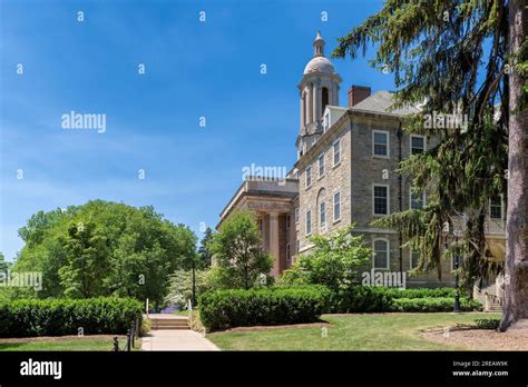 The Old Main Building On The Campus Of Penn State University Stock