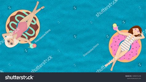 Pool Party Background Summer Water Activities Stock Vector Royalty Free 1489072238