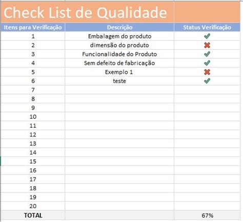 Check List Controle De Qualidade Excel Smart Planilhas The Best Porn