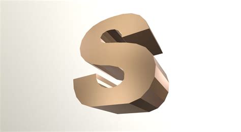 Not difficult to create this but it might save some one time if . 3D model Letter S - Alphabet Series VR / AR / low-poly OBJ FBX STL