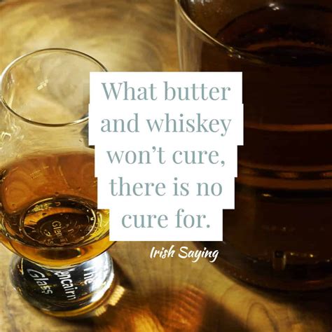 What butter and whiskey won't cure, there is no cure for - Irish saying ...