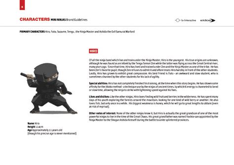 Mini Ninjas Brand Guidelines 3 Selected Pages On Behance