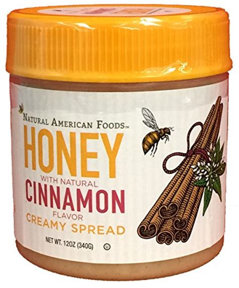 Natural American Foods Honey Creamy Spread Cinnamon 12 Ounce Flowersnhoney Fresh Flowers