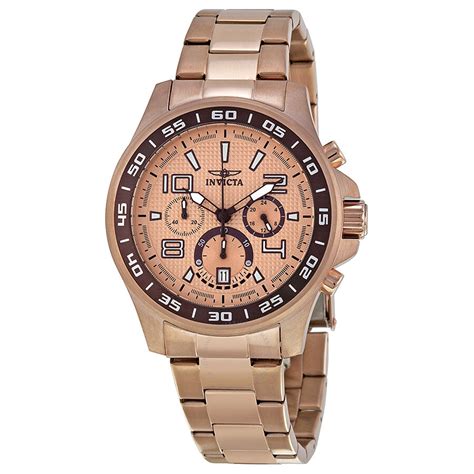 Out of the very many side jobs by the invicta watch group, shipping free watches to american soldiers on offshore duties is one. Invicta Specialty Chronograph Rose Dial Rose Gold Ion-plated Men's Watch 14393 14393 - Invicta ...