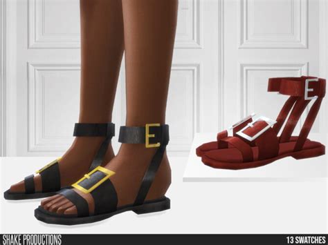741 Leather Sandals By Shakeproductions At Tsr Sims 4 Updates