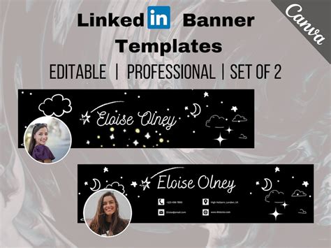 Linkedin Banner Canva Template Bundle, Edit in Canva, Professional