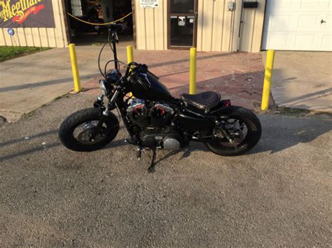 Yhmtivtu passenger seat rear pillion pad with belt fit for harley forty eight 48 xl1200x seventy two 72. Custom 2012 Harley Davidson Forty-Eight 1200 Bobber ...