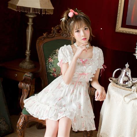 Princess Sweet Lolita Candy Rain Dress Japanese Short Sleeved Princess