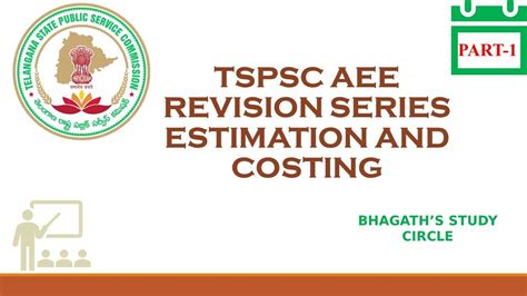 Tspsc Aee Revision Series Estimation And Costing Practice Questions