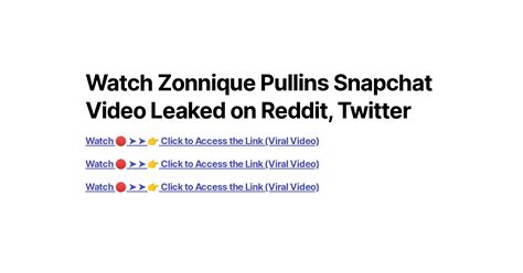 Watch Zonnique Pullins Snapchat Video Leaked On Reddit Twitter