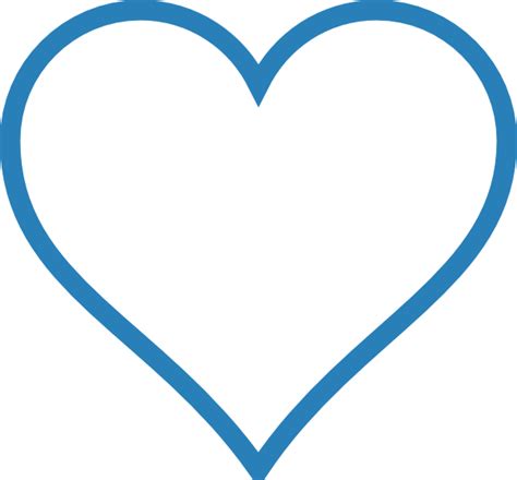 Blue Outline Heart Clip Art At Vector Clip Art Online