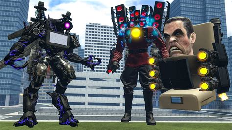 New Tri Titan Cyborg Vs Upgraded Titan Speakerman And Upgraded G Man Skibidi Toilet In Garry S
