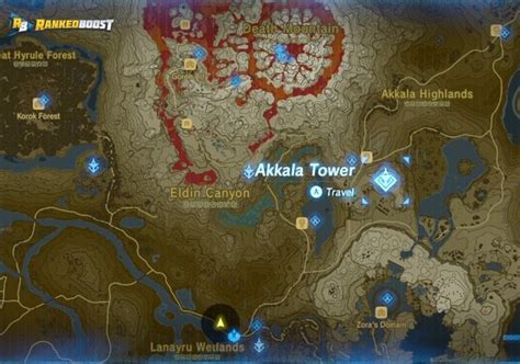 Botw Tower Locations Map Living Room Design 2020