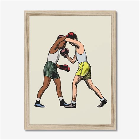 Old School Boxers Poster Colour Boxing Poster Ts For Him Wall Art