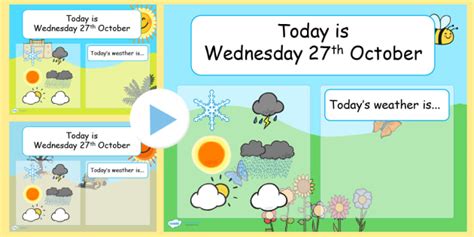 Weather And Seasons Interactive Chart Powerpoint Powerpoint Power Point