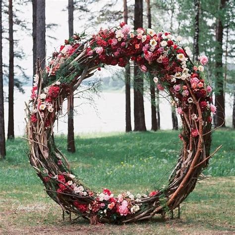 Floral Giant Wreath Wedding Arch Ideas Emmalovesweddings