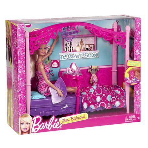 Barbie Glam Bedroom Furniture And Doll Set