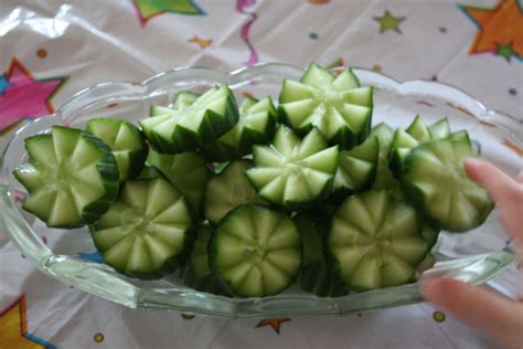 Fancy Cucumber Slices Vegetable Platter Cucumber Food