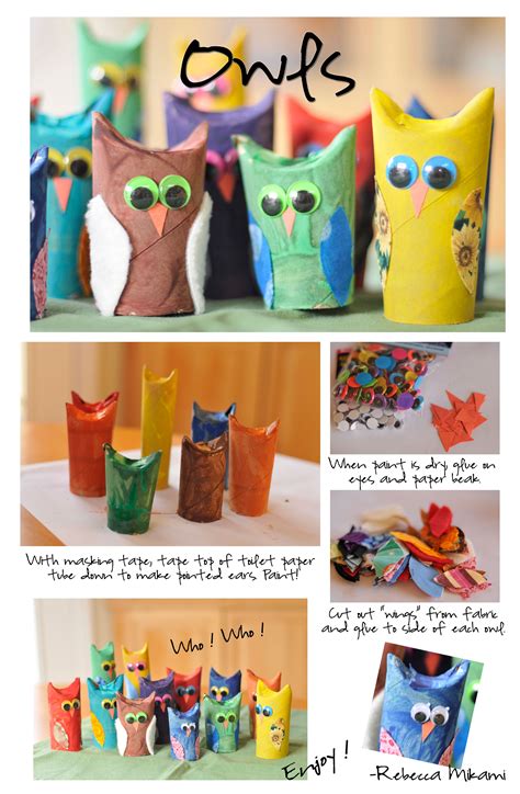 Owl Craft Using Toilet Paper Roll Papercraft Among Us