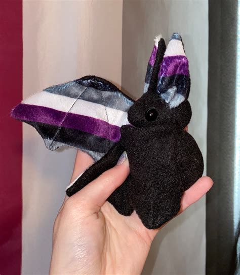 Asexual Bat Plushie Pride Bat Plush Ts Hand Made Plush Etsy