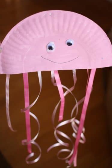 Paper Plate Jellyfish Craft for Preschool - Happy Hooligans