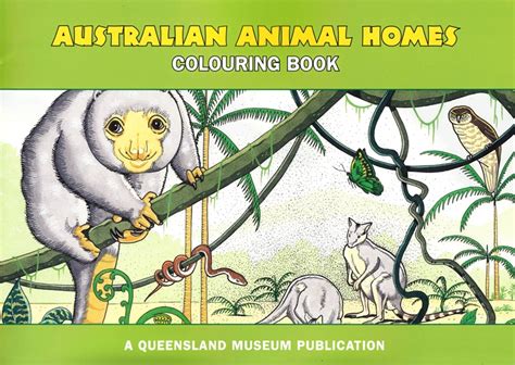 Australian Animal Homes Colouring Book Set Of 12 Colour Felt Pens A