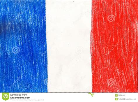 Flaggan för frankrike, som kan visa på de bokstäver fr på vissa plattformar. Frankrike Flagga, Foto För Stil För Unge För Illustration ...