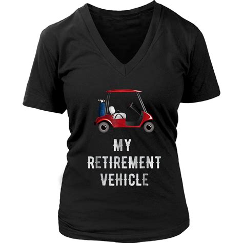 My Retirement Vehicle Funny Golf Cart T Shirt Golf Humor Golf