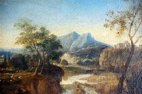 Decorative paints and construction chemicals. Early 17th Century French Landscape Painting For Sale at 1stdibs