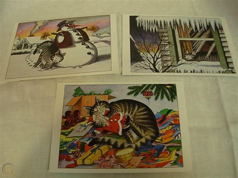 B Kliban Cat Holiday Christmas Cards In Box Cat Noel 11 Cards