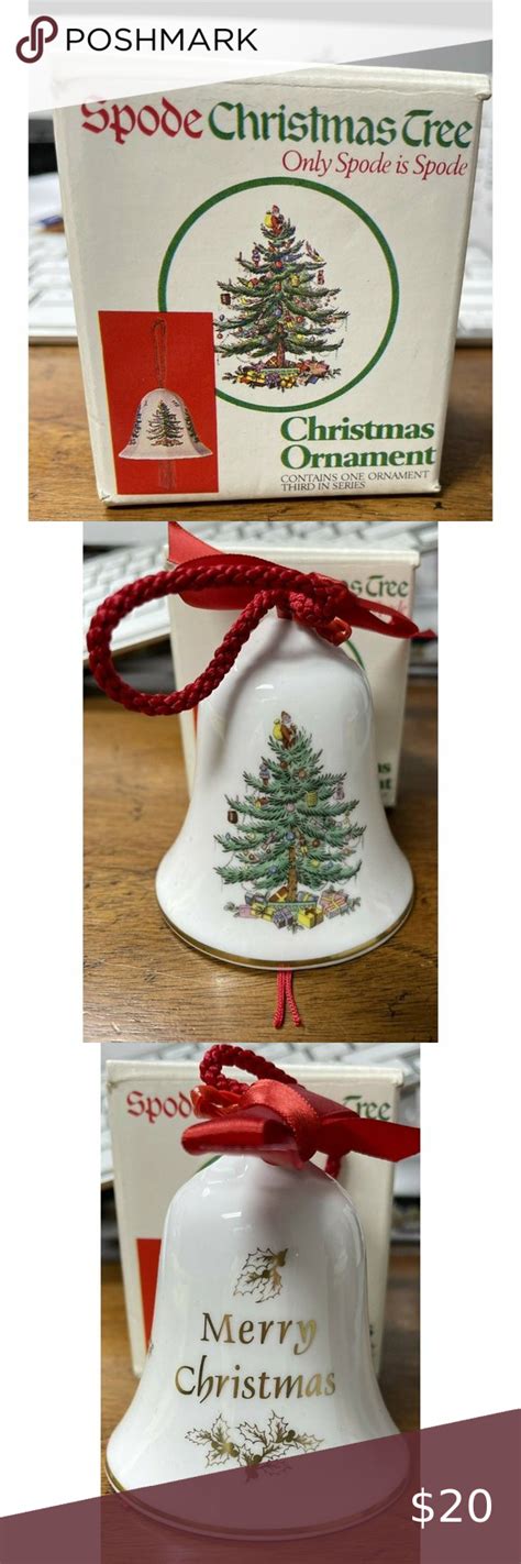 Spode Christmas Tree Bell Ornament 2003 Collectors Retired 3rd In