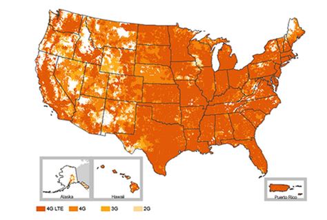 at t service area map world map