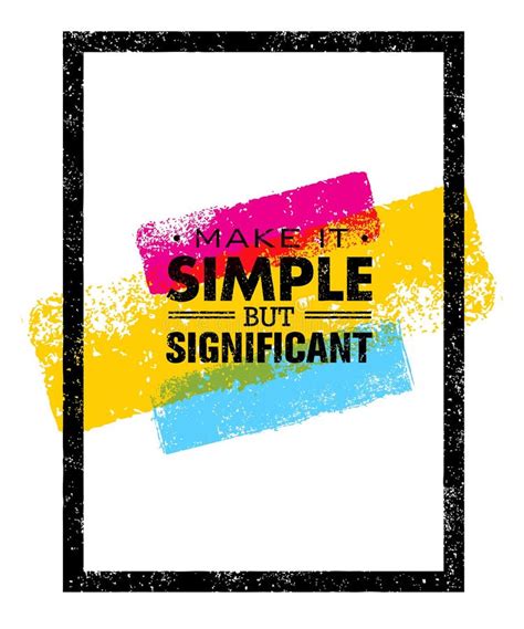 Make It Simple But Significant Motivation Quote Creative Vector