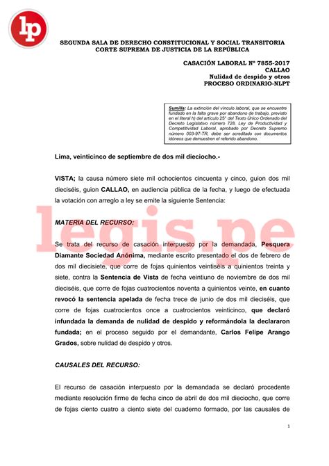 Modelo Carta De Despido Por Abandono De Trabajo En Word Reverasite