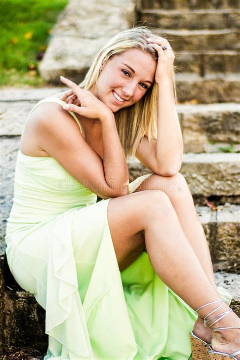 Blonde hair, natural, beautiful teen age girl. Pretty Teen Girl With Blonde Hair Stock Photo - Image ...