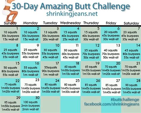 30 Day Amazing Butt Challenge Musely