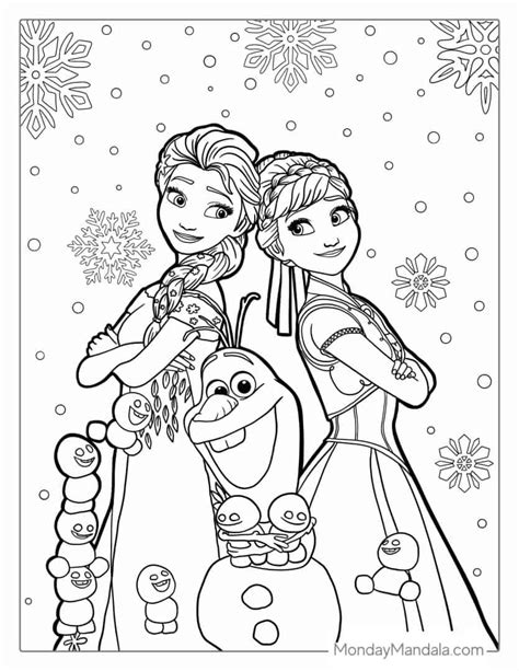 30 Frozen Coloring Pages Free Pdf Printables