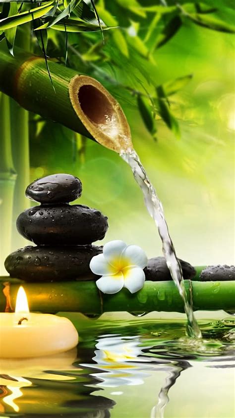 Zen Balance Bamboo Stone Water Hd Phone Wallpaper Peakpx