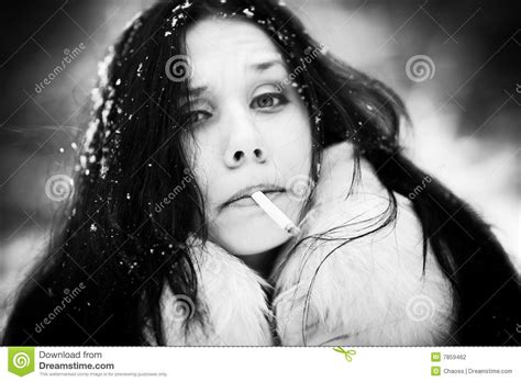 Smoking Woman Portrait Stock Photography Image 7859462