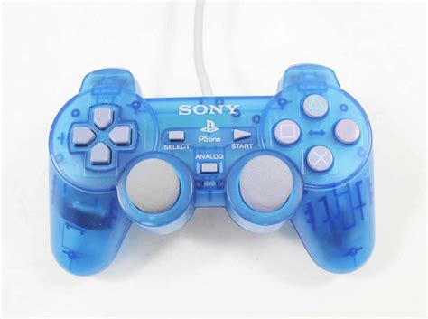 Ps1 Psone Dualshock Controller Clear Blue
